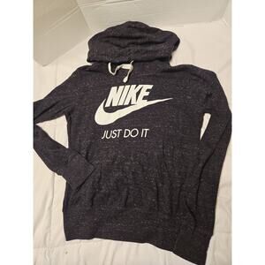 Nike Men's S Organic Cotton Hooded Pullover Sweatshirt Large Graphic Logo Soft